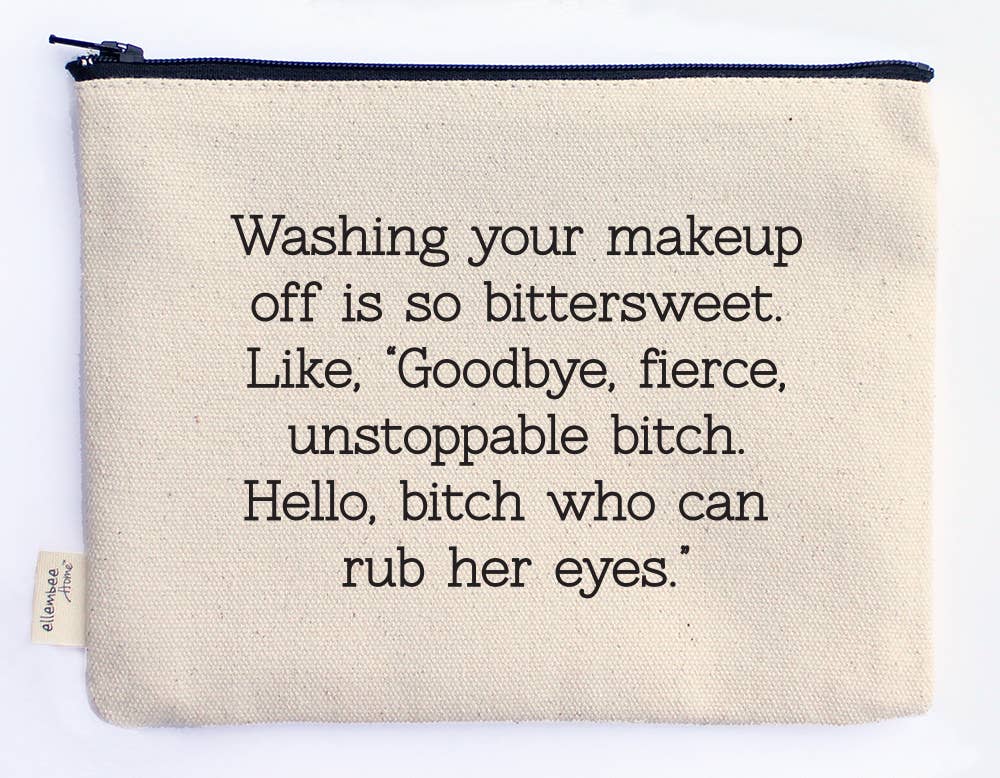 Washing Off Your Makeup Zipper Pouch
