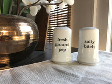 Salty B!tch and Fresh Ground Pep Ceramic Salt and Pepper Shakers