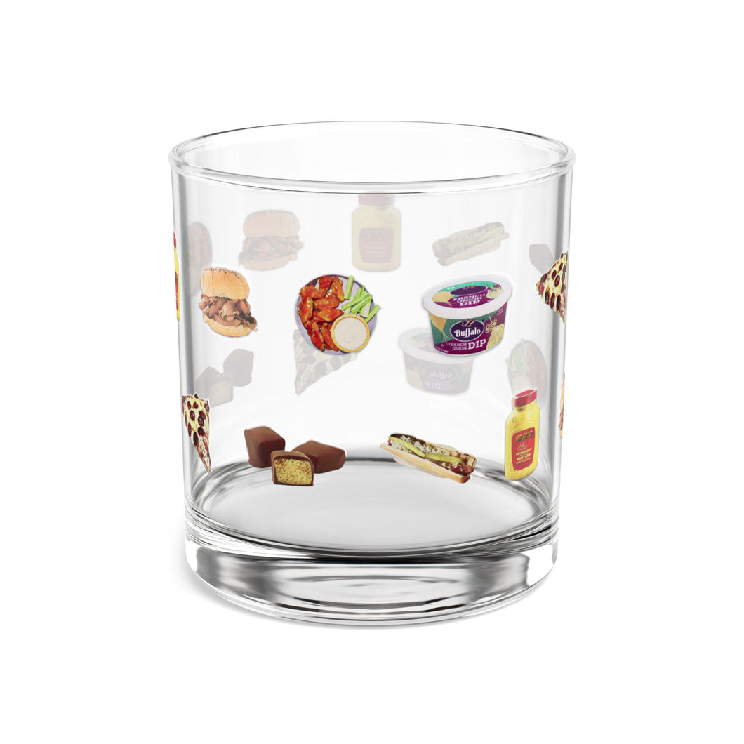 Buffalo Foods Chicken Wings, Beef on Weck, Pizza, Footlongs, Sponge Candy Rocks Glass, 10oz