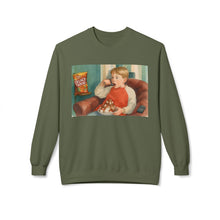 Eating Junk and Watching Rubbish Cozy Unisex Christmas Crewneck Sweatshirt