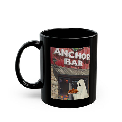 Funny Buffalo Ghost Mug- Anchor Bar- Funny Halloween Mug, Spooky Season Buffalo NY Mug- Buffalo Food Gifts for Buffalonians and Bills Fans