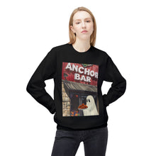 Anchor Bar Buffalo Ghost Crewneck Sweatshirt, Cozy Fall Fashion, Halloween Apparel, Spooky Gift, Unisex Casual Wear Chicken Wings