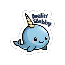 Feelin' Stabby Narwhal Waterproof Sticker