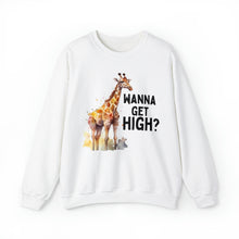 Wanna Get High? Giraffe Unisex Crewneck Sweatshirt