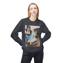 Shark Girl Selfie Buffalo Ghost Crewneck Sweatshirt, Cozy Fall Fashion, Halloween Apparel, Spooky Gift, Unisex Casual Wear