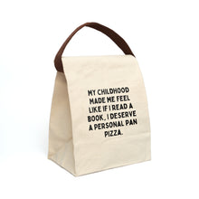Personal Pan Pizza Motivation Canvas Lunch Bag With Strap