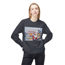 Santa Getting Donuts at Paula's Donuts Unisex Cozy Crewneck Sweatshirt