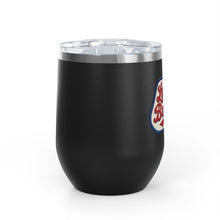Buffalo Bills Stitched Patch Look Wine Tumbler 12oz Insulated Travel Cup for Wine Lovers, Buffalonians, Bills Fans and Bills Mafia