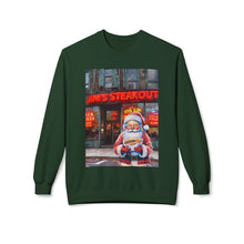 Santa with a Hoagie at Jim's Steakout Unisex Cozy Crewneck Sweatshirt