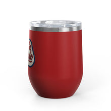 Buffalo Bills Stitched Patch Look Wine Tumbler 12oz Insulated Travel Cup for Wine Lovers, Buffalonians, Bills Fans and Bills Mafia