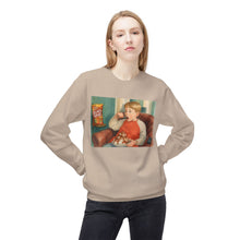 Eating Junk and Watching Rubbish Cozy Unisex Christmas Crewneck Sweatshirt