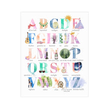 Swiftie ABC's Alphabet Matte Print 8x10