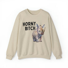 Horny Bitch Rhino Unisex Crewneck Sweatshirt