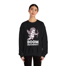 Boom Headshot Cupid's Arrow Valentine's Day Unisex Crewneck Sweatshirt