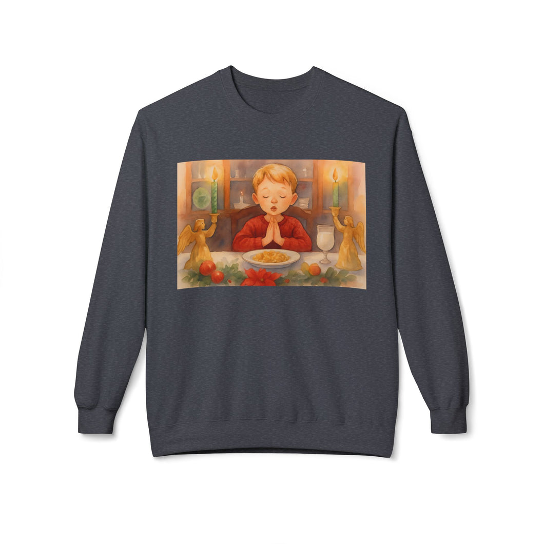 Kevin's Mac and Cheese Blessing Cozy Unisex Christmas Crewneck Sweatshirt