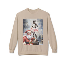 Santa Calling David Naughty Cozy Unisex Christmas Crewneck Sweatshirt