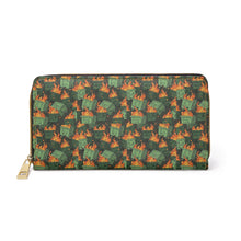 Dumpster Fire Patterned Faux Leather Zipper Wallet