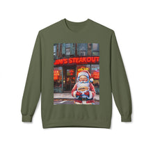 Santa with a Hoagie at Jim's Steakout Unisex Cozy Crewneck Sweatshirt