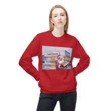 Santa Getting Donuts at Paula's Donuts Unisex Cozy Crewneck Sweatshirt