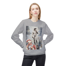 Santa Feeling Bashful with David Cozy Unisex Christmas Crewneck Sweatshirt