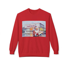 Santa Getting Donuts at Paula's Donuts Unisex Cozy Crewneck Sweatshirt