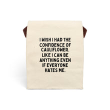 I Wish I Had Cauliflower Confidence Canvas Lunch Bag With Strap