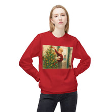 Kevin Decorating His Tree Cozy Unisex Christmas Crewneck Sweatshirt