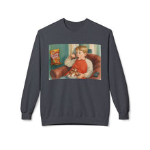 Eating Junk and Watching Rubbish Cozy Unisex Christmas Crewneck Sweatshirt