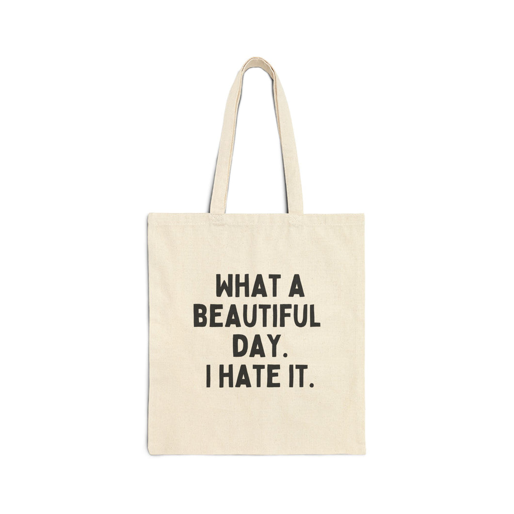 What a Beautiful Day Cotton Canvas Tote Bag