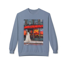 Jim's Steakout Buffalo Ghost Crewneck Sweatshirt, Cozy Fall Fashion, Halloween Apparel, Spooky Gift, Unisex Casual Wear