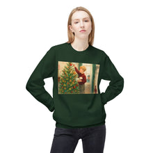 Kevin Decorating His Tree Cozy Unisex Christmas Crewneck Sweatshirt