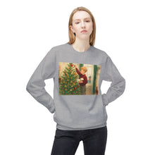 Kevin Decorating His Tree Cozy Unisex Christmas Crewneck Sweatshirt
