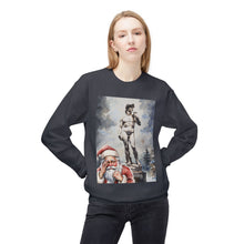 Santa Feeling Bashful with David Cozy Unisex Christmas Crewneck Sweatshirt