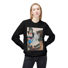 Shark Girl Selfie Buffalo Ghost Crewneck Sweatshirt, Cozy Fall Fashion, Halloween Apparel, Spooky Gift, Unisex Casual Wear