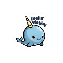 Feelin' Stabby Narwhal Vinyl Sticker