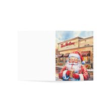 Santa On a Coffee Run to Tim Horton's Buffalo NY Christmas Greeting Card
