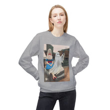 Shark Girl Selfie Buffalo Ghost Crewneck Sweatshirt, Cozy Fall Fashion, Halloween Apparel, Spooky Gift, Unisex Casual Wear