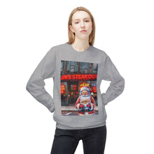 Santa with a Hoagie at Jim's Steakout Unisex Cozy Crewneck Sweatshirt