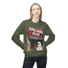 Anchor Bar Buffalo Ghost Crewneck Sweatshirt, Cozy Fall Fashion, Halloween Apparel, Spooky Gift, Unisex Casual Wear Chicken Wings