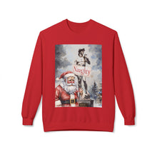 Santa Calling David Naughty Cozy Unisex Christmas Crewneck Sweatshirt