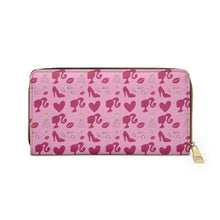 Barbie Girl Patterned Full Zipper Faux Leather Wallet