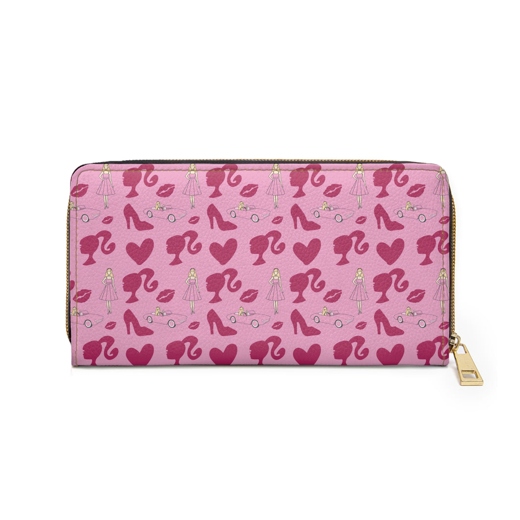 Barbie Girl Patterned Full Zipper Faux Leather Wallet – Buffalovely