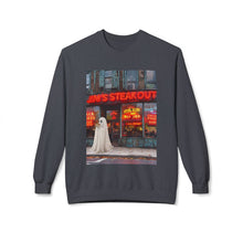 Jim's Steakout Buffalo Ghost Crewneck Sweatshirt, Cozy Fall Fashion, Halloween Apparel, Spooky Gift, Unisex Casual Wear