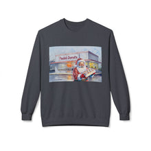 Santa Getting Donuts at Paula's Donuts Unisex Cozy Crewneck Sweatshirt