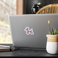 Red, White and Blue Mafia Striped Balloon Animal Dog Vinyl Sticker