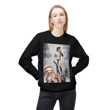 Santa Feeling Bashful with David Cozy Unisex Christmas Crewneck Sweatshirt
