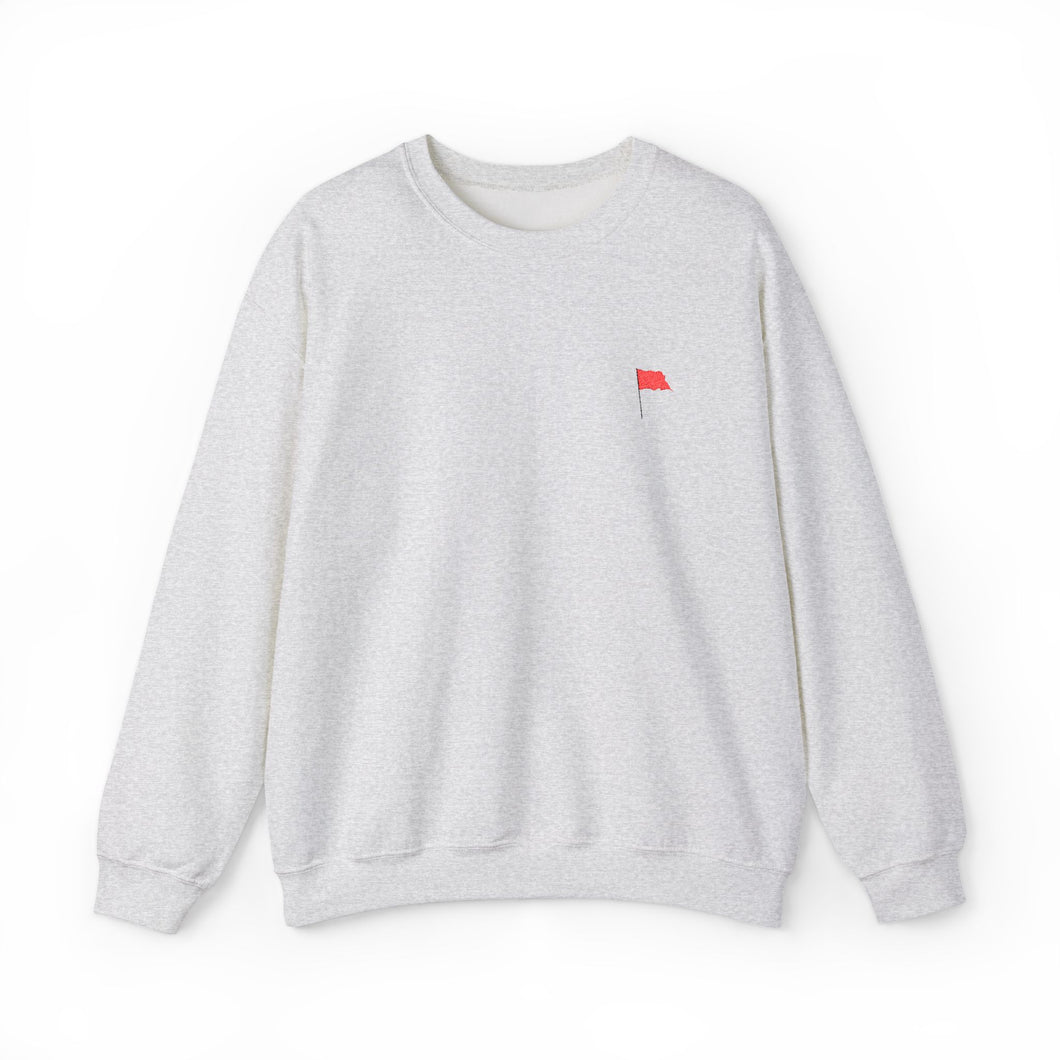 Red Flag, Red Flag, Red Flag Embroidered Unisex Heavy Blend Crewneck Sweatshirt