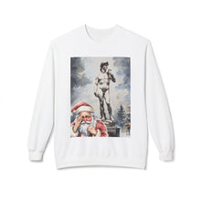 Santa Feeling Bashful with David Cozy Unisex Christmas Crewneck Sweatshirt