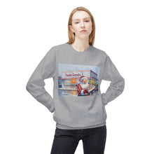 Santa Getting Donuts at Paula's Donuts Unisex Cozy Crewneck Sweatshirt