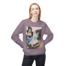 Shark Girl Selfie Buffalo Ghost Crewneck Sweatshirt, Cozy Fall Fashion, Halloween Apparel, Spooky Gift, Unisex Casual Wear